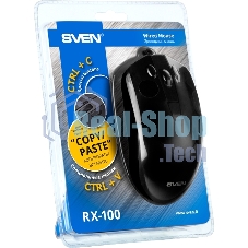 Мышь проводная SVEN RX-100 черный, 4000 dpi, USB, кнопки - 6
