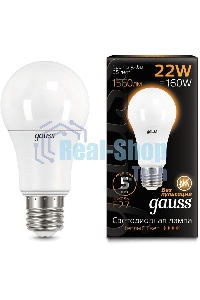 Лампа светодиодная Gauss A70 22Вт 3000К E27