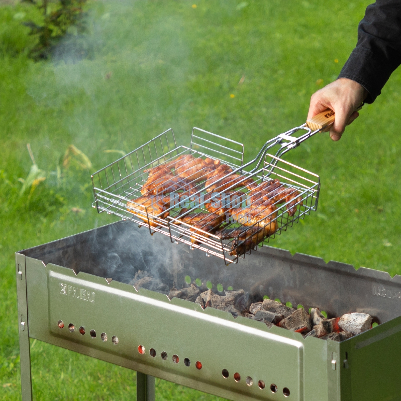 Мангал с ребрами жесткости 700x300x700 мм, Camping Palisad