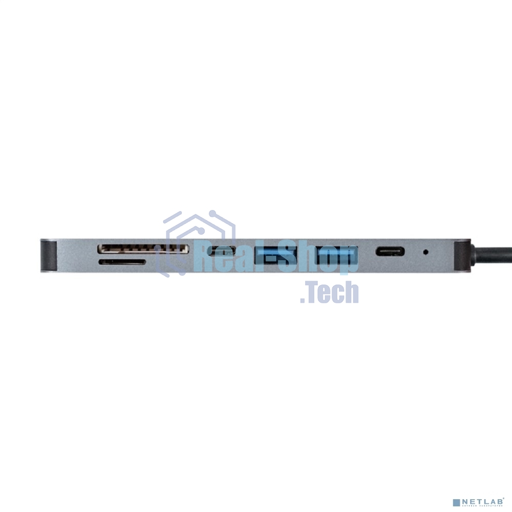 USB-концентратор ExeGate EX293983RUS DUB-21C/PD/CR/H (кабель-адаптер USB Type-C --> 2xUSB3.0 + Card Reader + PD 100W + HDMI 4K@60Hz, Plug&Play, серый)