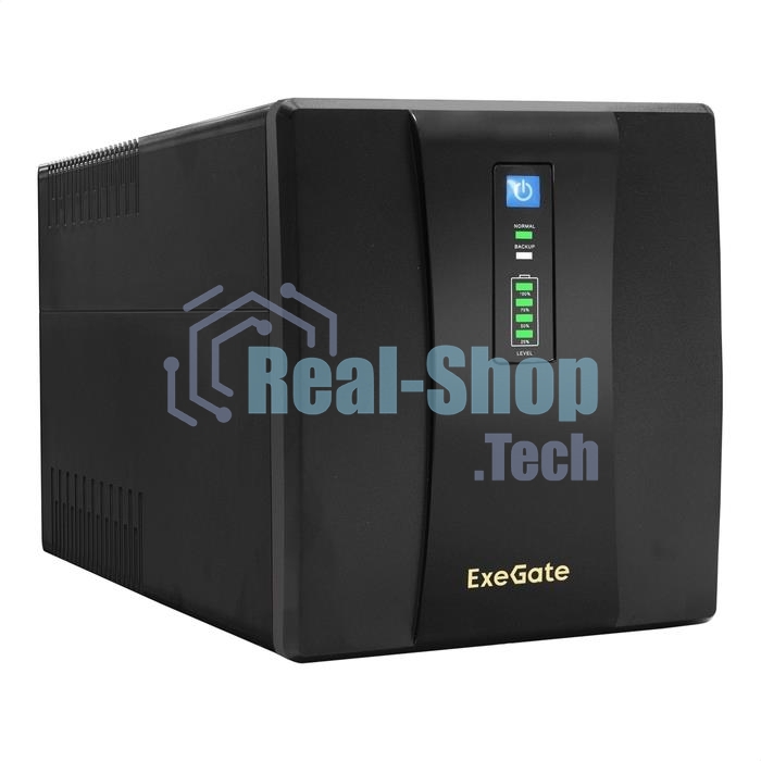 Источник бесперебойного питания ExeGate EP212521RUS Power Back UNB-1500 1500VA, черный, 4 евророзетки