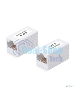Проходной адаптер (coupler) Cabeus, RJ45(8p8c), кат. 6, неэкр., белый