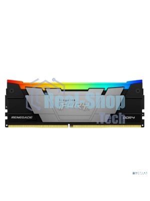 Оперативная память Kingston Fury Renegade, DDR4, 32GB (1x32GB), 3200MHz, CL16, DIMM, с радиатором, RGB, серебристый/черный