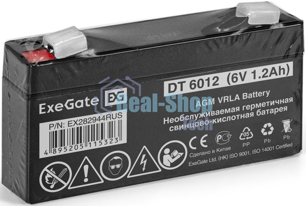 Батарея для ИБП ExeGate DT 6012 (6V 1.2Ah), клеммы F1