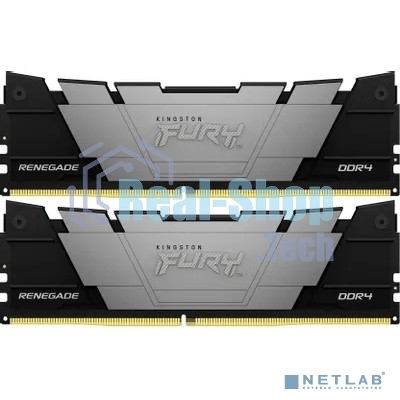 Оперативная память Kingston Fury Renegade, DDR4, 64GB (2x32 GB), 3200 MHz, CL16, DIMM, с радиатором, черный