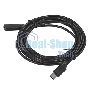 Кабель-удлинитель USB2.0 Cablexpert CCP-USB2-CMCF-3M, Type-C(М)/Type-C(F), 3А, 60Вт, PD/QC3.0, медь, Pro, 3м, черный, пакет