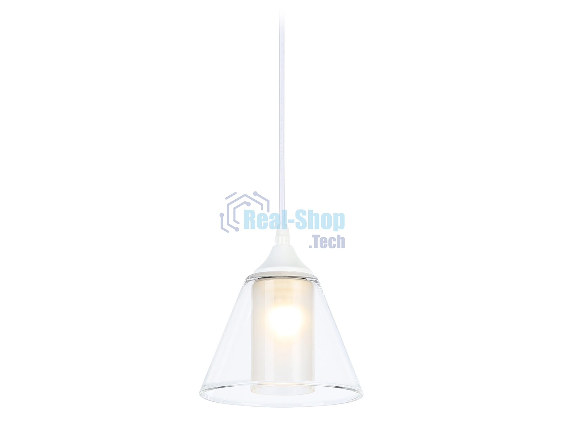 Светильник Ambrella light TR3551 WH/CL/FR белый/прозрачный/белый матовый E27 max 40W D155*800