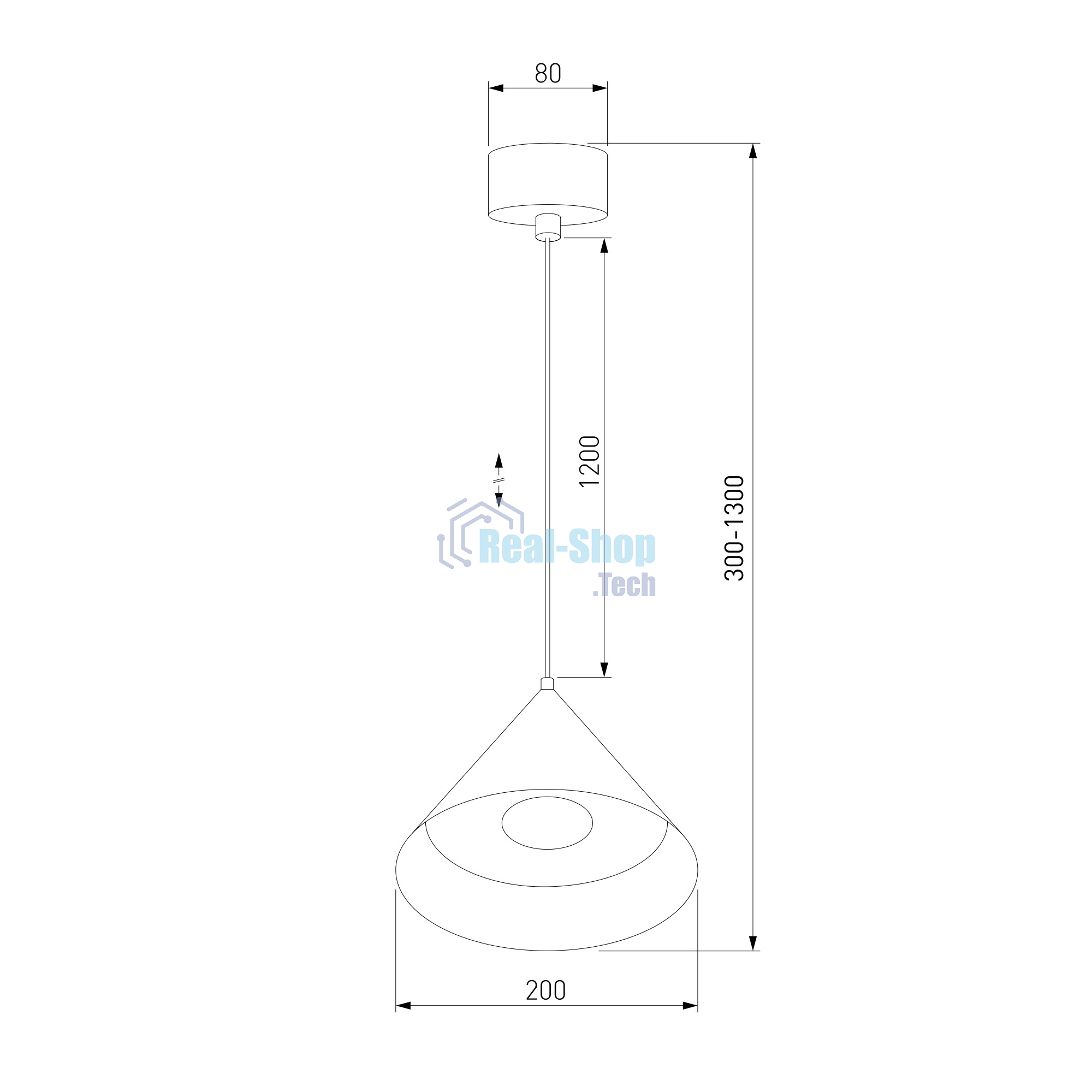 50316 LED 16W 4000K / Светильник подвесной светодиодный / черный