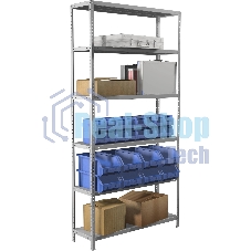 Стеллаж Практик MS Standart 200/100х50/6 пол.:6 серый (S24199165602)