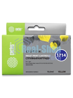 Картридж струйный Cactus CS-EPT1714 17XL желтый (10 мл) для Epson Expression Home XP-33/103/203/207/303/306/403/406