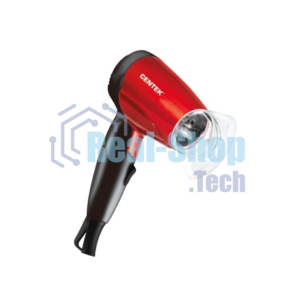 Фен Centek CT-2230 RBL красный/черный 1200Вт, 2 скорости и температуры нагрева, складная ручка