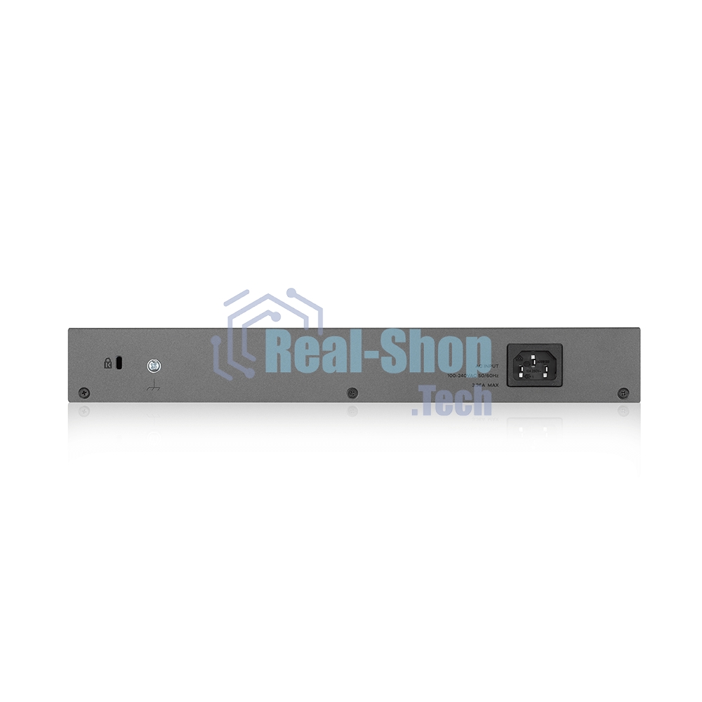 Коммутатор Zyxel GS1350-18HP, 16xGE PoE+, 2xCombo (SFP/RJ-45), бюджет PoE 250 Вт, дальность передачи питания до 250 м, автоперезагрузка PoE-портов, повышенная защита от перенапряжений и электростатических разряд