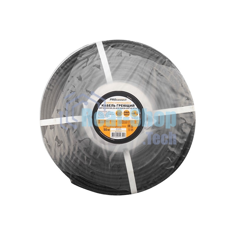 Кабель греющий саморегулирующийся экранированный SRF30-2CR/SRL30-2CR/SNK30-2CR (30 Вт/1 м), 50 м PROconnect