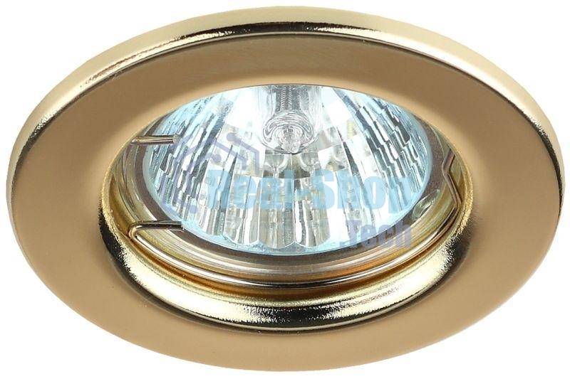 Светильник ST1 GD штампован. MR16 12В 50Вт зол. ЭРА