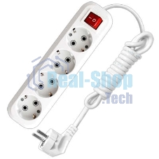 Удлинитель 4х2 м с заземл. 16А IP20 S-304 с выкл. ПВС 3х1 UNIVersal 9634419