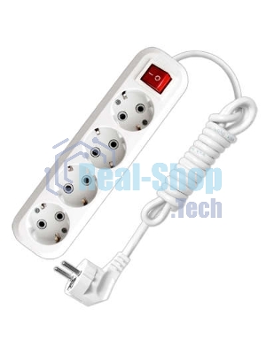 Удлинитель 4х2 м с заземл. 16А IP20 S-304 с выкл. ПВС 3х1 UNIVersal 9634419