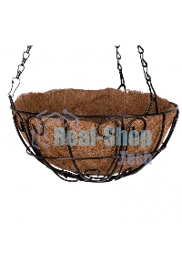 Кашпо подвесное с декором Palisad с кокосовой корзиной, диаметр 25 см