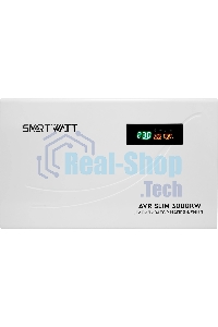 Настенный стабилизатор напряжения SMARTWATT AVR SLIM 3000RW (100W - 260W, 3000VA, 3 кВт, 50 Гц, LED-дисплей, релейный, Н