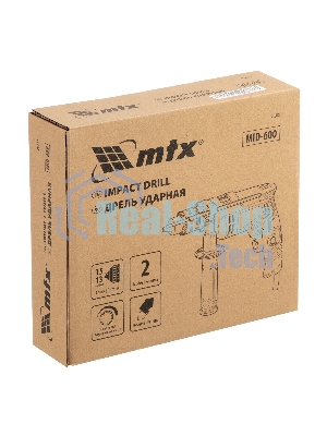 Дрель ударная MTX MID-600, 600 Вт, 0-3000 об/мин, 0-48000 уд/мин