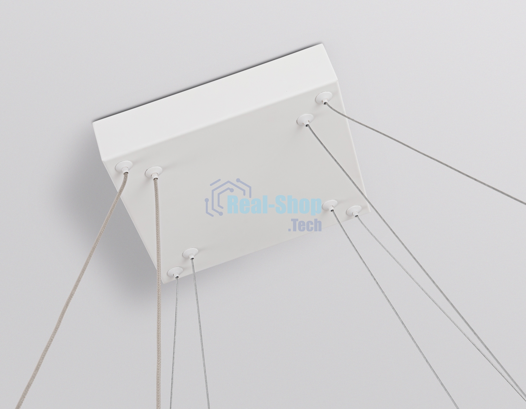 Подвесной светодиодный светильник Ambrella light FL5595/2+8 WH белый 60W 3000K/4200K/6400K 600*600*1300 (без ПДУ)