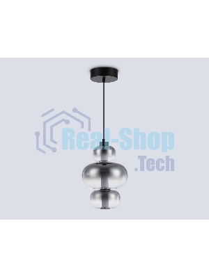 Подвесной светодиодный светильник Ambrella light LH11057 BK/SM черный/дымчатый 18W 3000K D230*350