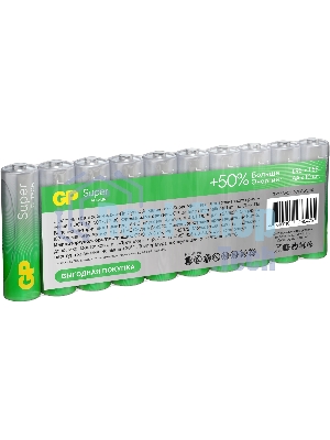 Батарея GP Super Alkaline 15AA21-2CRSWC10 AA (10шт) спайка
