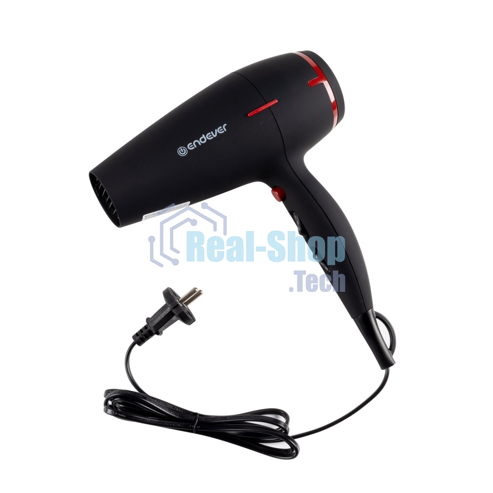Фен Endever Aurora-472 черный, 2400 Вт, ионизация