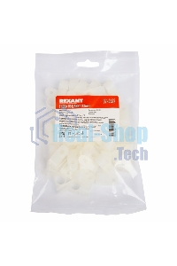 Кабельная скоба под винт Rexant 12 мм, белая, упаковка 50 шт.