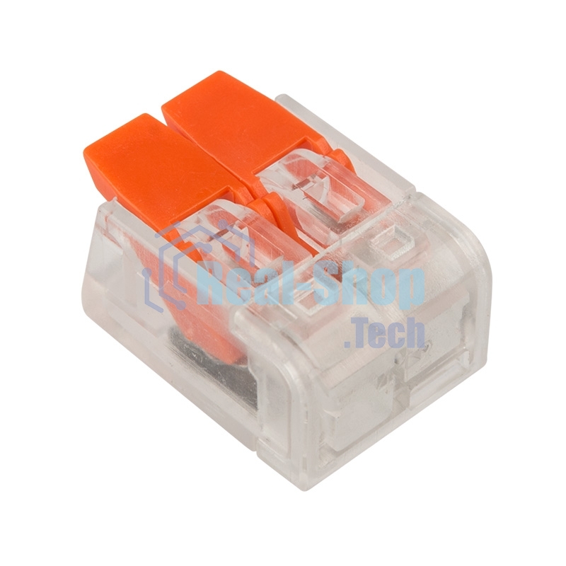 Универсальная компактная клемма Rexant 2-проводная до 4,0 мм² (50 шт./уп.)