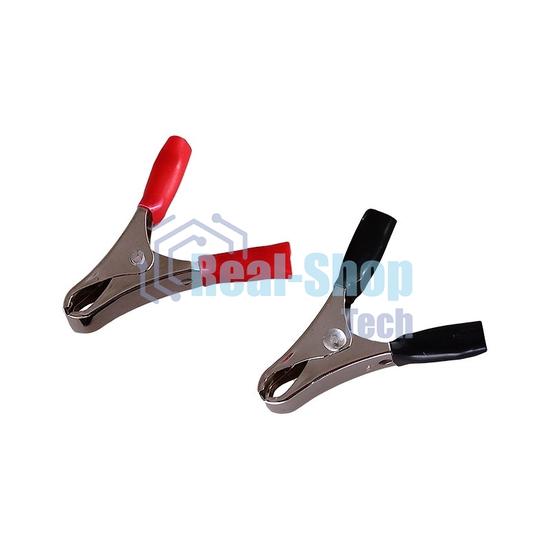 Зажим крокодил Rexant, длина 50 мм, ток 10A, 2 шт., пакет БОПП