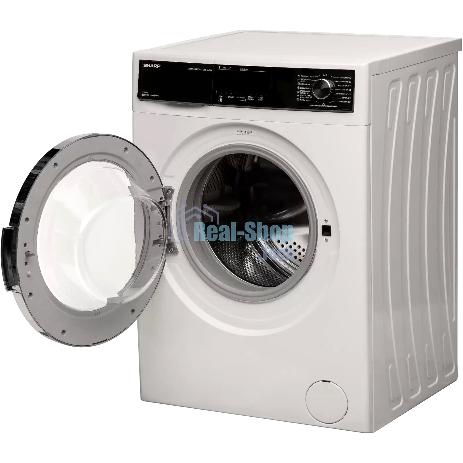 Стиральная машина Sharp ES814RW белый, загрузка фронтальная 8 кг, 1400 об/мин, класс: A+++