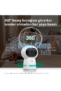 Камера AQARA Camera Hub G3/Камера+ управления/Управление жестами/Камера 360/2K 2304х1296p/Протокол связи:Zigbee/WiFi/Питание:USB-C/белый CH-H03