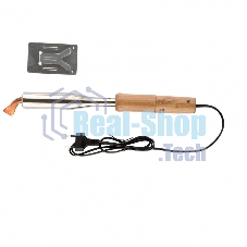 Паяльник электрика Sparta с ручкой из дерева, 150 Вт