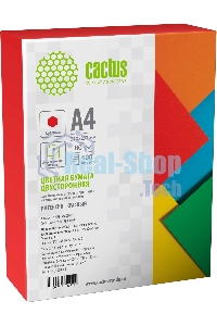 Бумага Cactus CS-CPR-A480500 A4/80г/м2/500л./красный интенсив