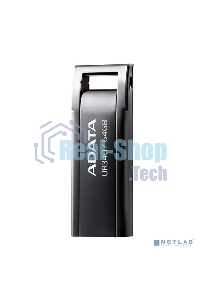Флешка USB ADATA UR340 (AROY-UR340-64GbK), 64Gb, USB 3.2, R/W 100/30, черный