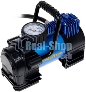 Компрессор GOODYEAR GY000102 GY-35L 35 л/мин Мощность - 168 Вт, Производительность - 35 л/мин, Максимальное токопотребление - 14 А, Максимальное давление - 7 Атм, Длина провода питания: 3 м, Длина воздушного шланга: 1 м. Сумка и набор переходников в комплекте.