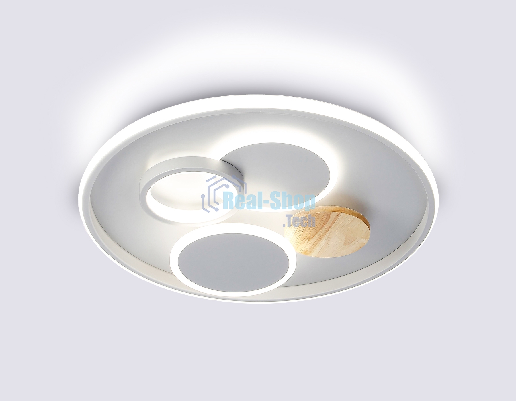 Светильник Ambrella light FL4803 GR серый 3000K-6400K 70W D500*95 (ПДУ ИК)