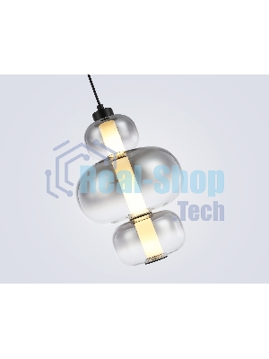 Подвесной светодиодный светильник Ambrella light LH11057 BK/SM черный/дымчатый 18W 3000K D230*350