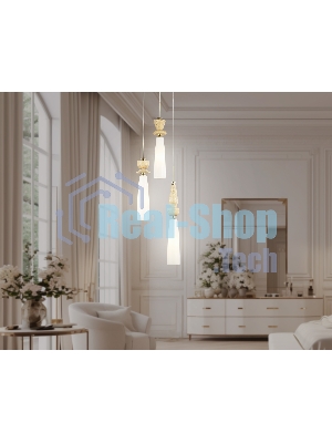 Светильник Ambrella light LH75367/3 GD/WH золото/белый G9*3 max 28W D270*1500
