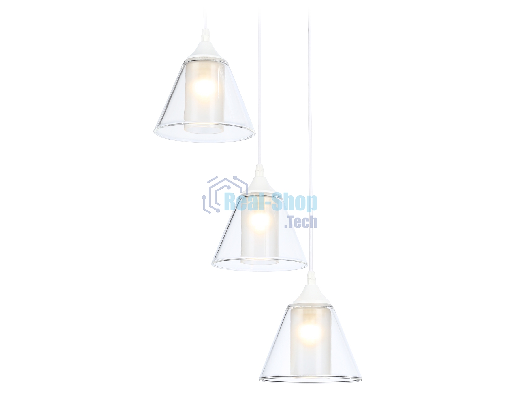 Светильник Ambrella light TR3553/3 WH/CL/FR белый/прозрачный/белый матовый E27/3 max 40W D340*800