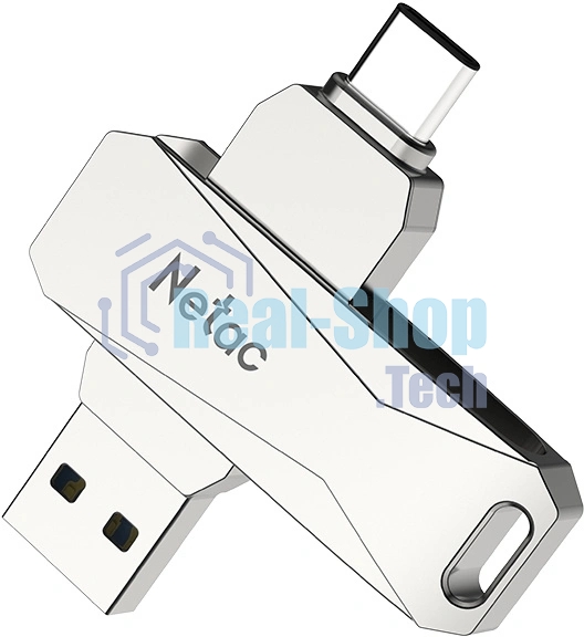 Флешка USB Netac U782C NT03U782C-128G-30PN dual USB 3.0+TypeC 128Gb, retail version