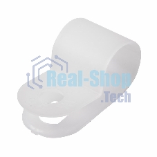 Кабельная скоба под винт Rexant 9 мм, белая, упаковка 50 шт.