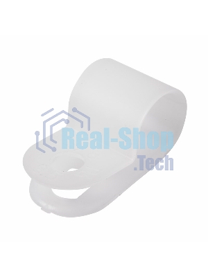 Кабельная скоба под винт Rexant 9 мм, белая, упаковка 50 шт.