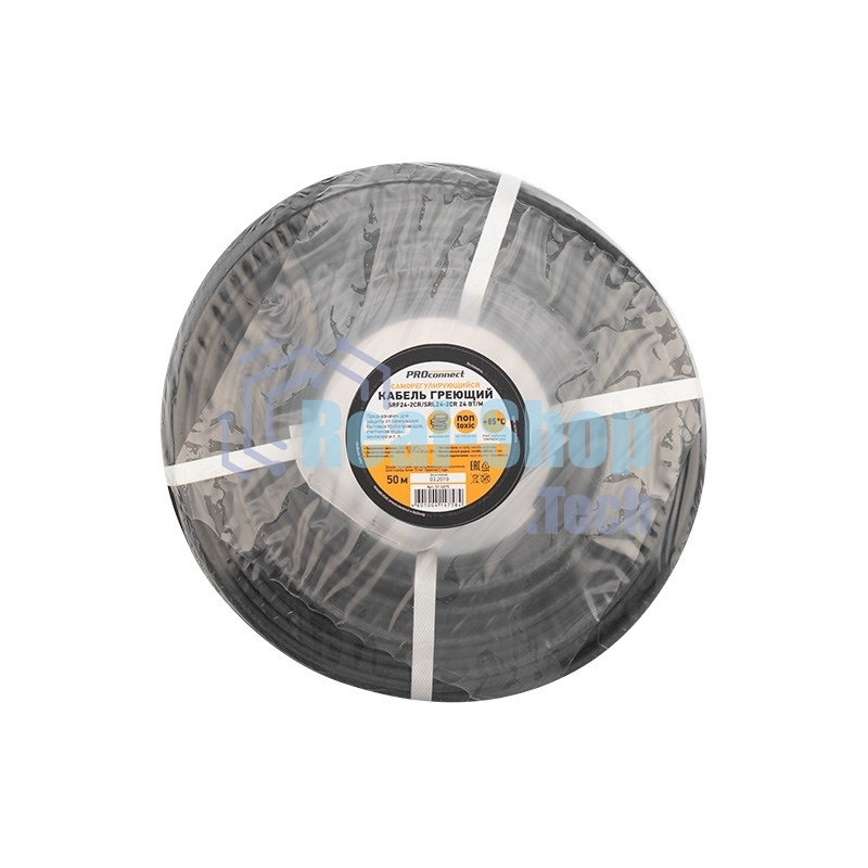 Кабель греющий саморегулирующийся экранированный SRF24-2CR/SRL24-2CR (24 Вт/1 м), 50 м PROconnect