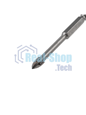 Сверло по стеклу и керамике Kranz 6 мм 4 грани шестигранный хвостовик