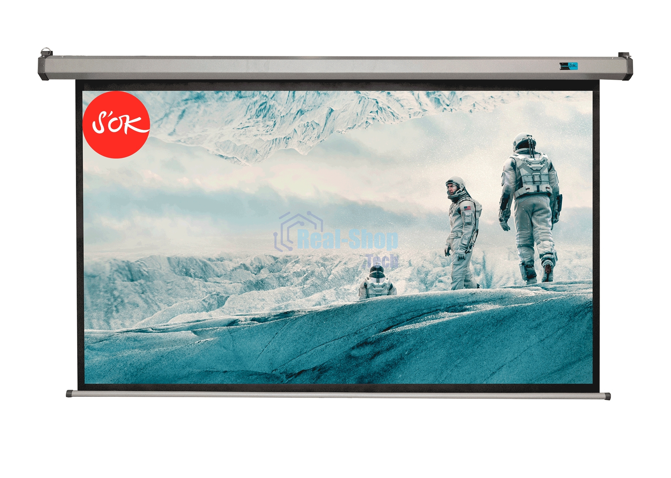 Экран Pro 250x140 см Motoscreen 16:9 настенно-потолочный (моторизованный) 113' фибергласс, серый корпус