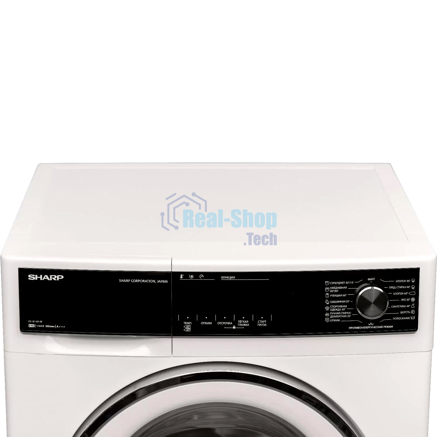 Стиральная машина Sharp ES814RW белый, загрузка фронтальная 8 кг, 1400 об/мин, класс: A+++