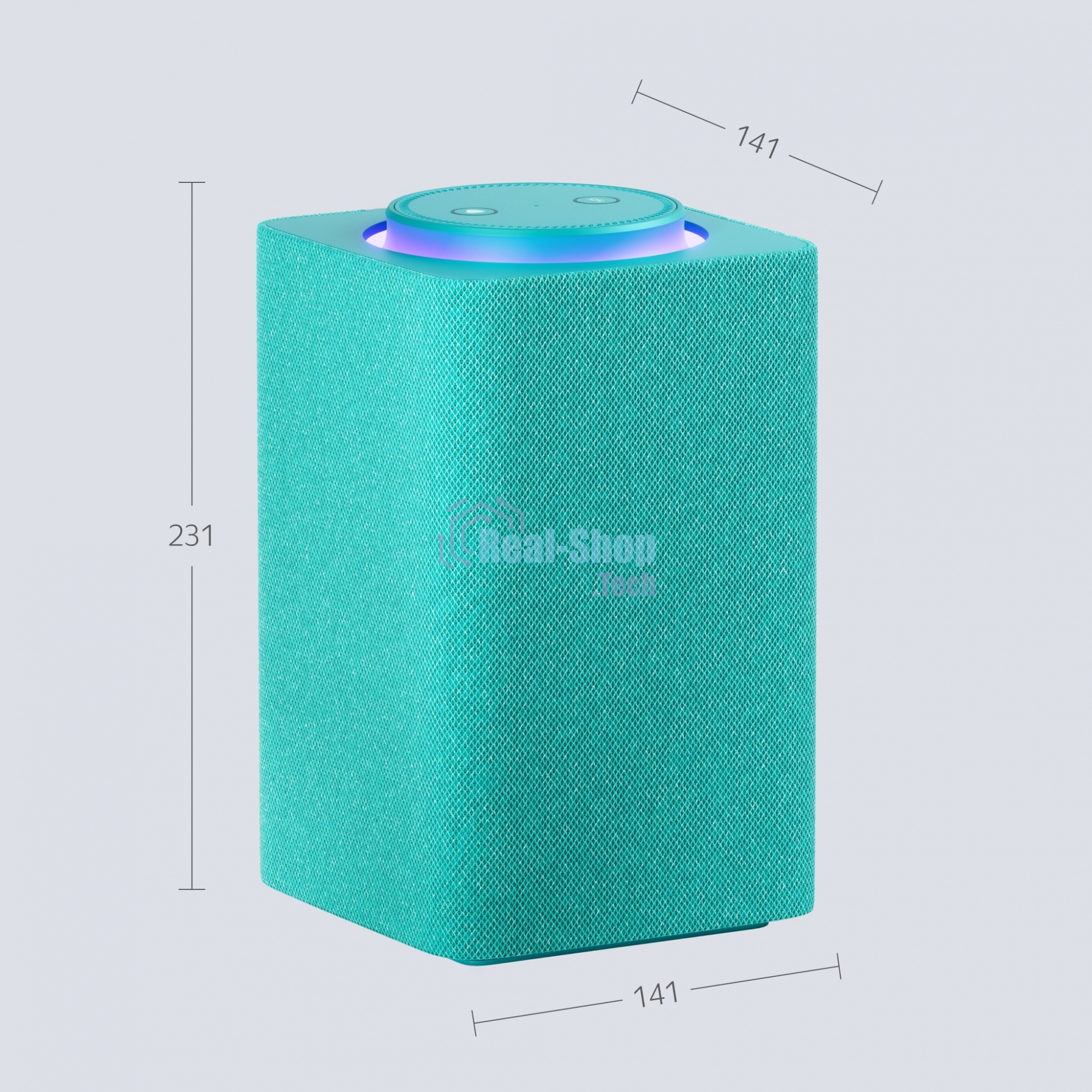 Умная колонка Yandex Станция Макс Zigbee Алиса 65W 1.0 BT/Wi-Fi 10м, (YNDX-00053TRQ), бирюзовый
