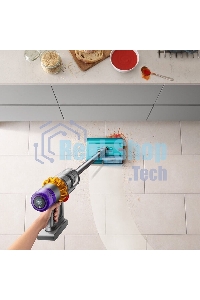 Пылесос вертикальный Dyson V15s Detect Submarine (448798-01) серый, питание от аккумулятора, 240 Вт, уборка влажная/сухая, пылесборник 0,76 л, работа от АКБ max 60 мин.
