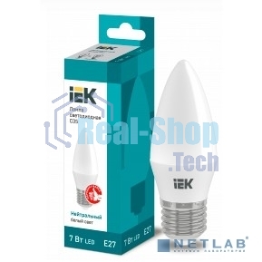 Лампа светодиодная ИЭК LLE-C35-7-230-40-E27 ECO C35 свеча 7Вт 230В 4000К E27